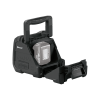 bocina negra bluetooth con entrada usb, auxiliar y cargador, funciona con batería lxt de 18v o cxt de 12v (no inluidas)