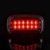 luz de advertencia 8 x 4", color rojo, ip67, sae, ideal para ambulancias