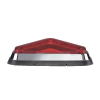 luz de advertencia 8 x 4", color rojo, ip67, sae, ideal para ambulancias