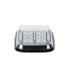 luz de advertencia de 8 x 6", color rojo / claro, sae, ip67, ideal para ambulancias