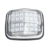 luz de advertencia de 8 x 6", color rojo / claro, sae, ip67, ideal para ambulancias