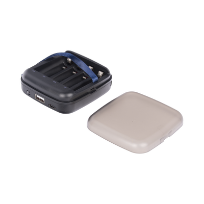 power bank y cargador para baterías 2 en 1, carga individual y/o simultánea hasta 4 baterías, (aa y aaa, ni mh y li ion) power bank y cargador para baterías 2 en 1, carga individual y/o simultánea hasta 4 baterías, (aa y aaa, ni mh y li ion)