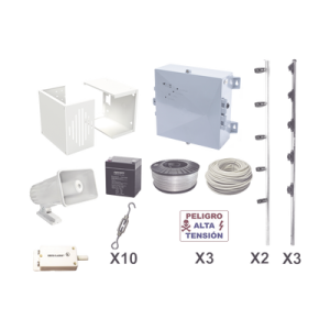 kit esencial para 25mts perimetrales de cerco elÉctrico para protecciÓn de robos en casas, negocios, bodegas,etc.