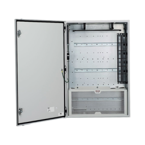 gabinete de zona de instalación en pared, diseñado para dos switches, uso industrial con clasificación ul tipo ip66 y 4/12, color gris