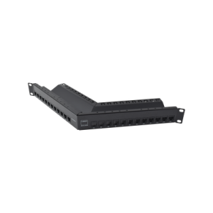 patch panel z max de 24 puertos, blindado, precargado con jacks categoria 6a, angulado, 1ur