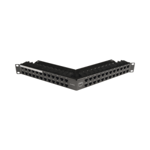 patch panel z max de 48 puertos, blindado, precargado con jacks categoría 6a, angulado, 1ur
