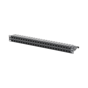patch panel z max de 48 puertos, blindado, precargado con jacks categoría 6a, plano, 1ur