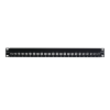 patch panel utp z max de 24 puertos, precargado con jacks categoría 6, plano, 1ur