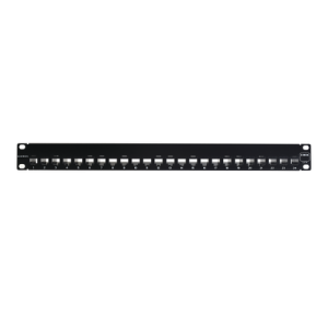 patch panel utp z max de 24 puertos, precargado con jacks categoría 6, plano, 1ur