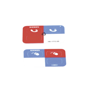icono ultramax para identificación de jacks, color rojo, bolsa con 100 piezas