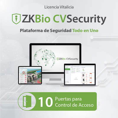 licencia para zkbio cvsecurity permite gestionar hasta 10 puertas para control de acceso licencia para zkbio cvsecurity permite gestionar hasta 10 puertas para control de acceso