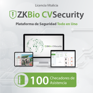 licencia para zkbio cvsecurity permite gestionar hasta 100 dispositivos para tiempo y asistencia