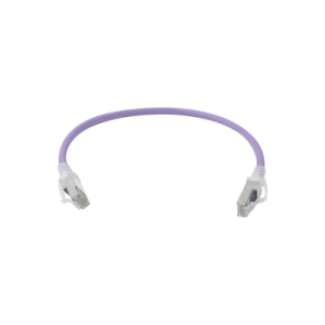 patch cord z max cat6a s/ftp, cm/ls0h, 1ft, color violeta, versión bulk (sin empaque individual)