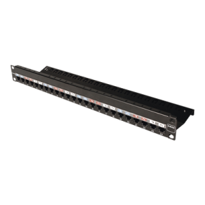 patch panel z max, de 24 puertos, modular (vacío), plano, 1ur