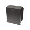 caja de zona (punto de consolidación), de 24 puertos, ideal para soportar cableado en una gran variedad de áreas de trabajo, compatible con conectores max, z max, o tera, color negro
