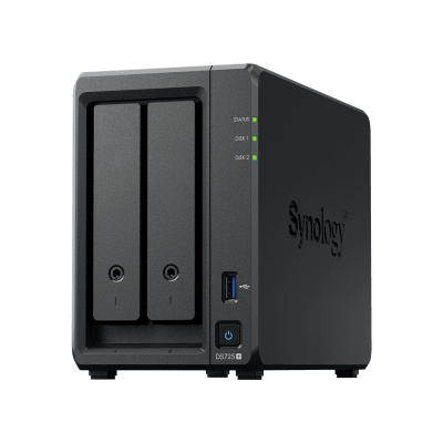 nas synology diskstation ds725+ | 2 bahías | expandible hasta 7 unidades | 2 ranuras m.2 nvme | puerto 2.5gbe | rendimiento 276 mb/s lectura y 224 mb/s escritura | compatible con unidad de expansión dx525. nas synology diskstation ds725+ | 2 bahías | expandible hasta 7 unidades | 2 ranuras m.2 nvme | puerto 2.5gbe | rendimiento 276 mb/s lectura y 224 mb/s escritura | compatible con unidad de expansión dx525.