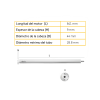 motor inalámbrico (rts) de baterías convierta sus persianas de cadena en sistemas inteligentes, para ventanas de 2.30m ancho / 3.50m alto, no incluye textil