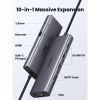 hub usb c 10 en 1 / hdmi 4k@30hz + vga 1920x1200 / 3x usb 3.0 5gbps / ethernet gigabit / sd/tf card reader / pd 100w / audio 3.5mm / doble pantalla simultánea / plug & play universal