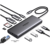 docking station usb c hub 10 en 1 ugreen revodok pro 210 / dual hdmi 4k 60hz y 8k 30hz / 3 puertos usb a + usb c 3.0 / carga pd 100w / ethernet gigabit 1000m / lector tarjetas sd y tf / compatible windows y macos