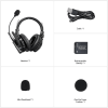 diadema de comunicación inalámbrica binaural / cancelación de ruido ia / comunicación distancia 500m / bluetooth / batería 1050mah / resistente a la lluvia