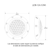 luminario sumergible /luz blanca 6500 k / 18w / 2340 lm / ip68 / Ø290mm x 62mm / no dimeable / uso exterior.