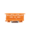 portador de montaje de la serie 221 / 4 mm² / montaje en riel din 35 y montaje con tornillos / color naranja / material pa66 / ul94 v0