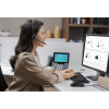 diadema alámbrica uh34 mono de yealink usb compatible con teléfonos ip y computadoras.