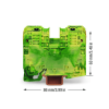 borna de tierra / 2 conductores / 35 mm² / power cage clamp / montaje en carril din 35 x 15 / verde amarillo / poliamida (pa66) / conexión lateral / rango de sección 6 35 mm²