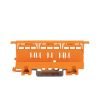 adaptador de fijación serie 221 / 6 mm² / para montaje sobre carril din 35 y montaje atornillado / color naranja / aislamiento poliamida / clase de inflamabilidad ul 94 v0