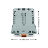 borna de paso para 2 conductores / 95 mm² / power cage clamp / montaje en carril din 35 x 15 / tensión asignada 1000 v / corriente asignada 232 a / material poliamida (pa66) / gris