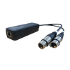 extensor de audio dante® | 2ch xlr input adapter | entrada xlr balanceada/no balanceada 2 canales | salida digital dante® 2ch | latencia configurable 1, 2 o 5 ms | ancho de banda 100m | compatible con hdmi 1.4 | protección esd iec 61000 4 2