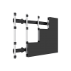 accesorio riel de aluminio longitud 1670 mm | ancho 40 mm | altura 40 mm | diseño modular | tapas de riel incluidas
