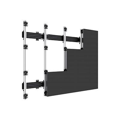 accesorio riel de aluminio con longitud de 2380mm| compatible con estructura para videowall | diseño modular | incluye tapas de riel accesorio riel de aluminio con longitud de 2380mm| compatible con estructura para videowall | diseño modular | incluye tapas de riel