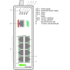 switch industrial gestionable / 8 puertos 100base tx / profinet clase b / alimentación redundante 12 60 vcc / rango de temperatura 40 a +70 °c / ip30 / montaje en carril din