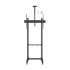montaje de piso móvil para pantallas de 65 in a 100 in | vesa 100 x 100 hasta 1000 x 600 | carga maxima soportada 120kg| fabricado en aluminio y acero