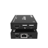 extensor hdmi con kvm | sobre ip | transmisión hasta 150m | cat5e/6 | hdcp 1.4 | 1080p | control ir | compatible con switch 1g