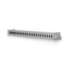 uacc rack patch panel blank 24 puertos – panel patch keystone 1u con barra de gestión de cables y estética uniforme