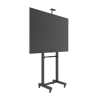 montaje de piso móvil para pantallas de 65 in a 100 in | vesa 100 x 100 hasta 1000 x 600 | carga maxima soportada 120kg| fabricado en aluminio y acero