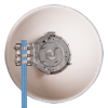 antena parabólica 4 ft para radio b11 y af11, ganancia de 40.5 ± 1 dbi, conector guía de onda, alto aislamiento al ruido en enlaces vecinos, 10 12 ghz, montaje de acero inoxidable incluido