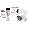 [audio bidireccional + dual light + colorvu] bala turbohd 4k (8 megapixel) / lente 2.8 mm / 30 mts ir exir + 20 mts luz blanca / micrófono y bocina integrado / exterior ip67 / metal / dwdr