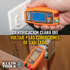 probador de tomacorrientes con interruptor de falla a tierra (gfci) con pantalla lcd.