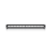 uacc rack patch panel blank 24 puertos – panel patch keystone 1u con barra de gestión de cables y estética uniforme