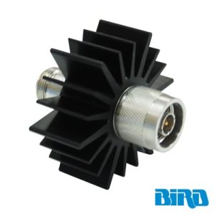 atenuador en línea de 30 db, 10 w. máximo, cd 4 ghz, conectores n macho hembra.