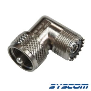 conector amphenol uhf macho hembra en ángulo recto.