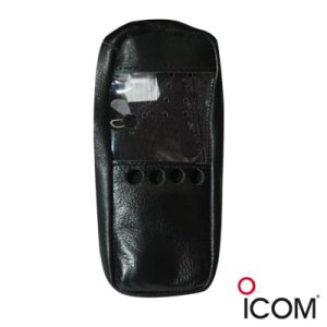 funda de piel reforzada para radios ic f3021s/ 4021s/ 3021t/ 4021t.