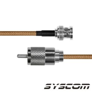 cable rg142,con conductores bnc macho / uhf macho.