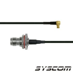 cable rg 174/u de 30 cm, con conectores mcx macho en angulo recto a tnc hembra.