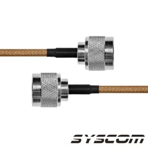 jumper de 110 cms. con cable coaxial rg 142/u, con conectores n macho a n macho.