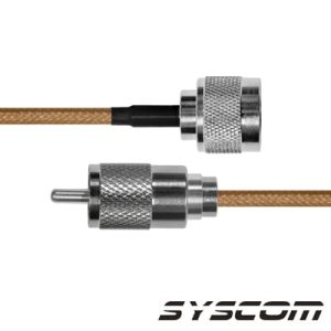 cable coaxial rg 142/u de 60 cm, con conectores n macho a uhf macho (pl 259).