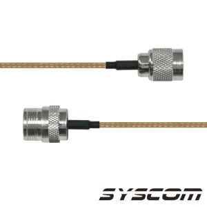 cable rg142, con conectores n hembra en un extremo y en el otro tnc macho inverso.